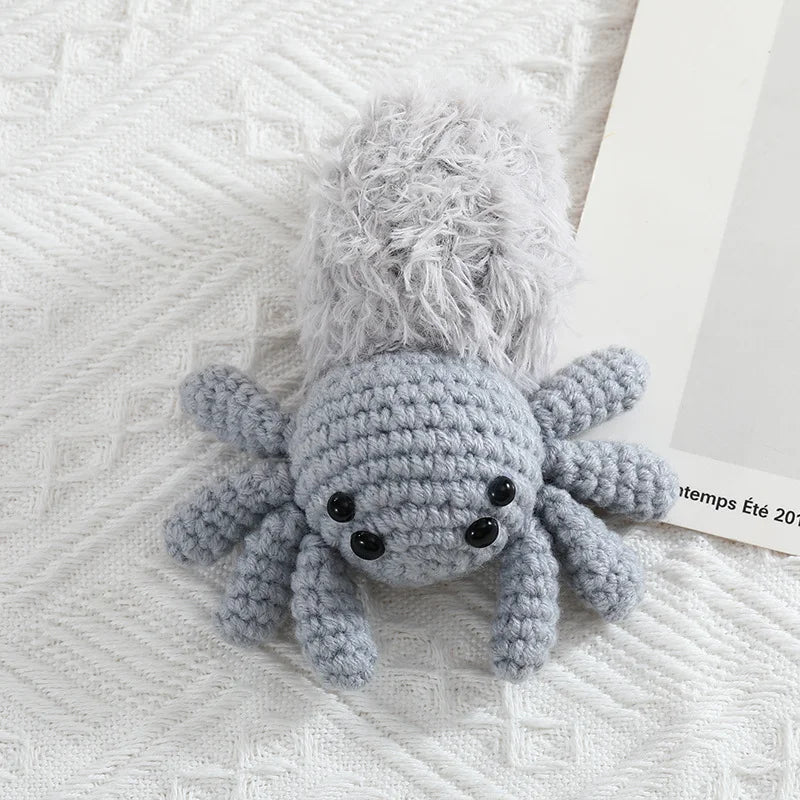 Baby Spider Crochet Halloween Toy Mini Kingdom Crochet Wool Baby Tarantula Doll Customizable